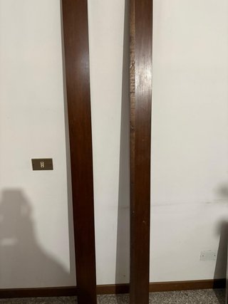 Struttura letto singolo in legno noce