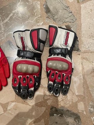 Guantes de Moto Motorrad Racing ProRojos y Blancos