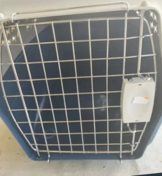 Transportín para perros beige y azul