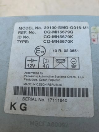 Radio Honda Civic 2009