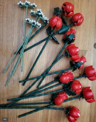 Lego Rosas Rojas y Blancas