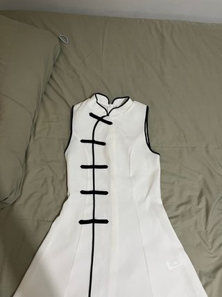 Vestido blanco estilo oriental