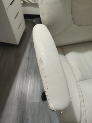 Silla de escritorio polipiel blanca