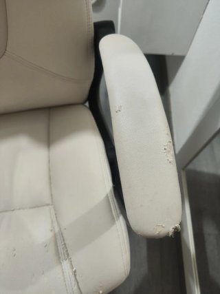 Silla de escritorio polipiel blanca
