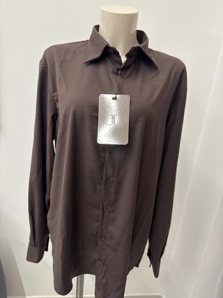 Camicia Uomo Marrone Nuova con Cartellino