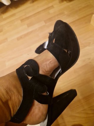 Sandalias tacón negras T.39 Deva&Comeya