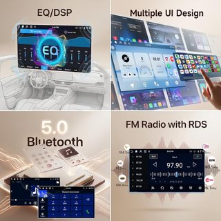Radio Coche 2 DIN Bluetooth, GPS, WiFi
