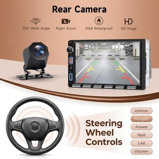 Radio Coche 2 DIN Bluetooth, GPS, WiFi