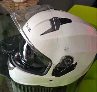Casco de moto CURVE blanco. Talle L adulto