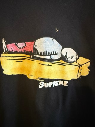 Camiseta Supreme Manga Larga Negra