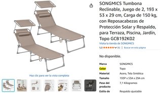Tumbona de piscina plegable y resistente NUEVA!!
