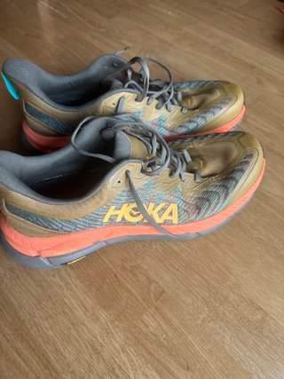 Tenis Hoka Mafate Speed 4 Verde Oliva/Laranja