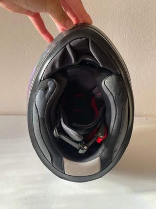 Casco Moto LS2 Negro y Morado