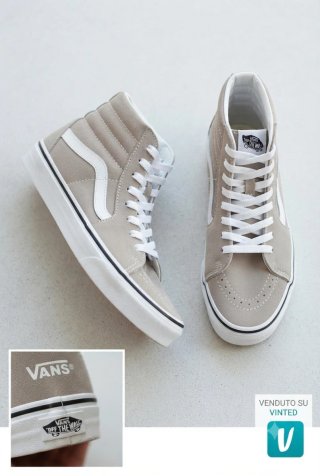 Vans Sk8-Hi Beige Donna Tg 37