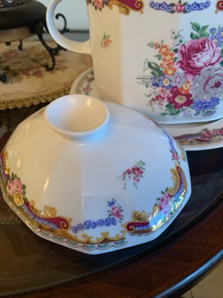 Sopera grande y plato de porcelana Limoges