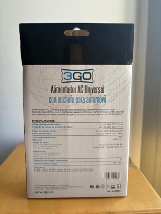 Cargador Universal 3GO AC/Coche + 8 conectores