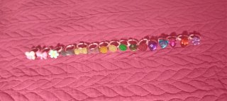 16 Anillos Ajustables Niña