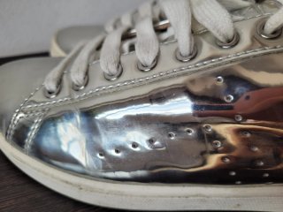 Zapatillas Stradivarius plateadas talla 39