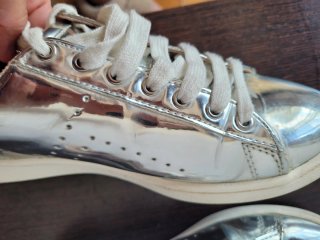 Zapatillas Stradivarius plateadas talla 39