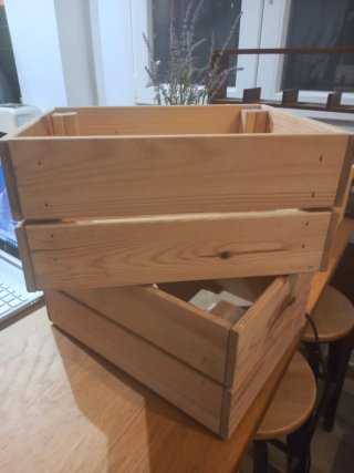 Cajas de madera IKEA (2 unidades)