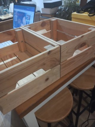 Cajas de madera IKEA (2 unidades)