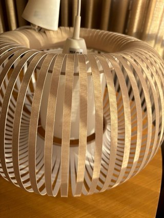 Lámpara de techo de madera beige