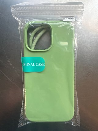 Funda iPhone 14 Pro Max verde con cordón