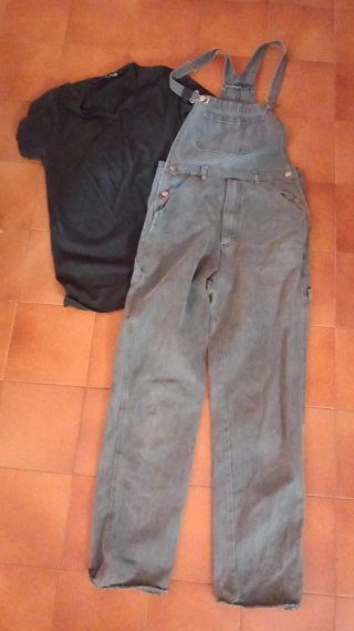 Tuta salopette jeans uomo lavoro