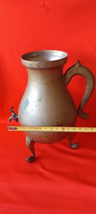 Antiguo Samovar Latón 3 Patas