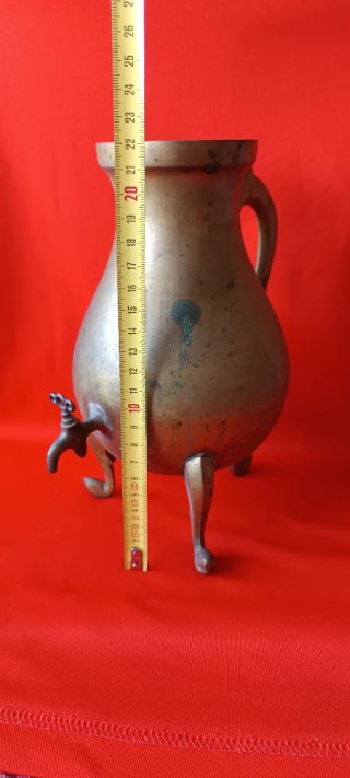 Antiguo Samovar Latón 3 Patas