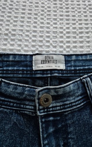 Pantalón pitillo vaquero azul oscuro Pull&Bear