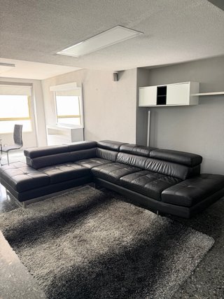Sofá modular piel negro