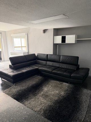 Sofá modular piel negro