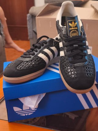Adidas Samba Negro Blanco Tejido