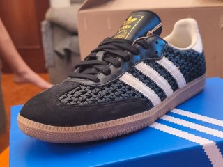Adidas Samba Negro Blanco Tejido