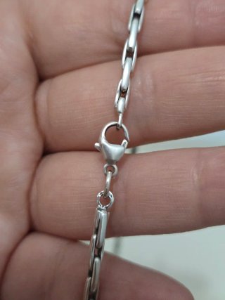 Collar Plata 925 Colgante Doble Negro