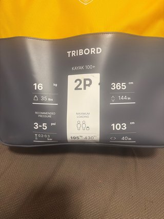 Kayak hinchable Tribord 100+ 2P