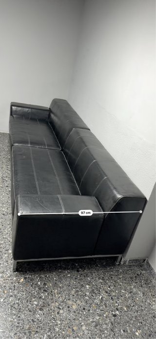 Sofá modular piel negro