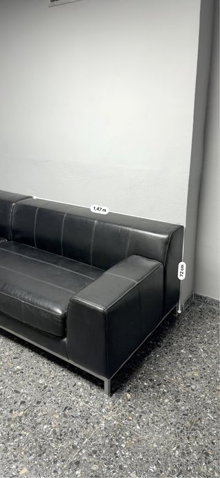 Sofá modular piel negro