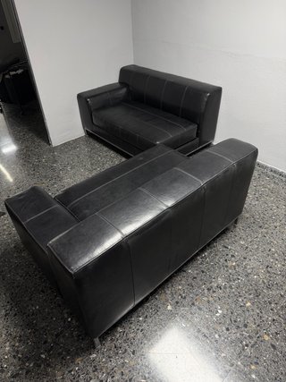 Sofá modular piel negro