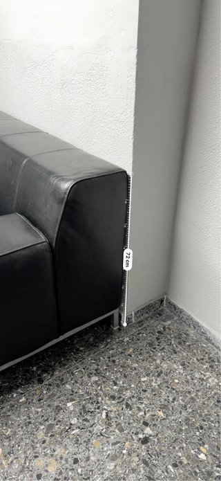 Sofá modular piel negro