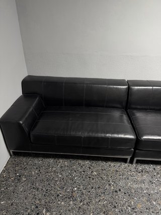Sofá modular piel negro