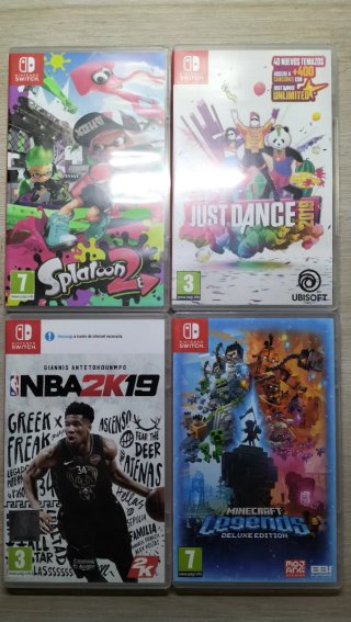 Giochi Nintendo Switch: Splatoon 2, Just Dance 2019, NBA 2K19, Minecraft Legends Deluxe Edition