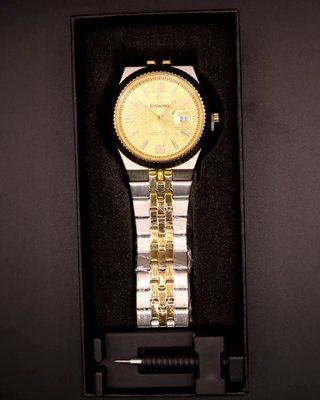 Reloj de Vestir Dorado y Plateado 40mm