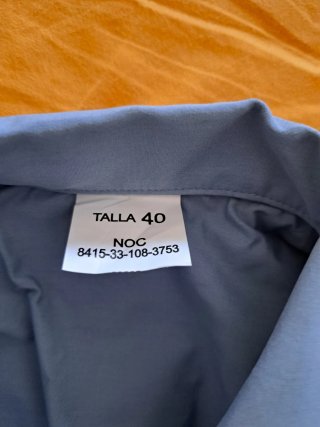 Camisa azul manga corta talla 40
