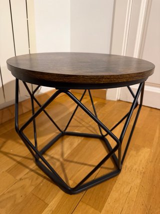 Mesa de centro industrial madera y metal
