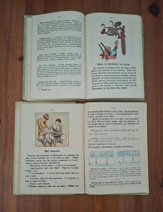 Lote 2 libros escolares Siglo XX