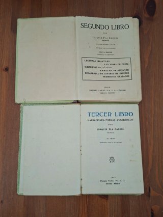 Lote 2 libros escolares Siglo XX