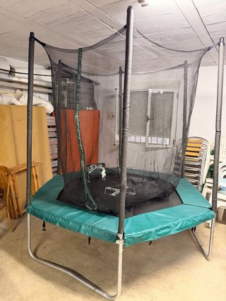 Colchoneta para trampolín con red de seguridad