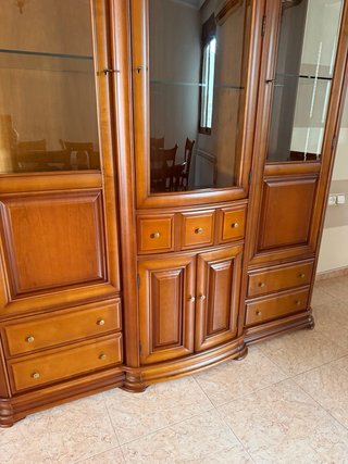 Conjunto muebles de salón de madera de calidad